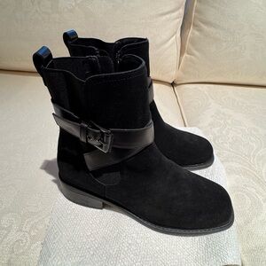 Donald J. Pliner Black Suede Ankle Boots